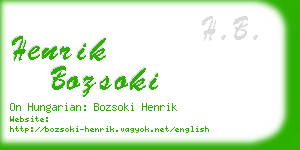 henrik bozsoki business card